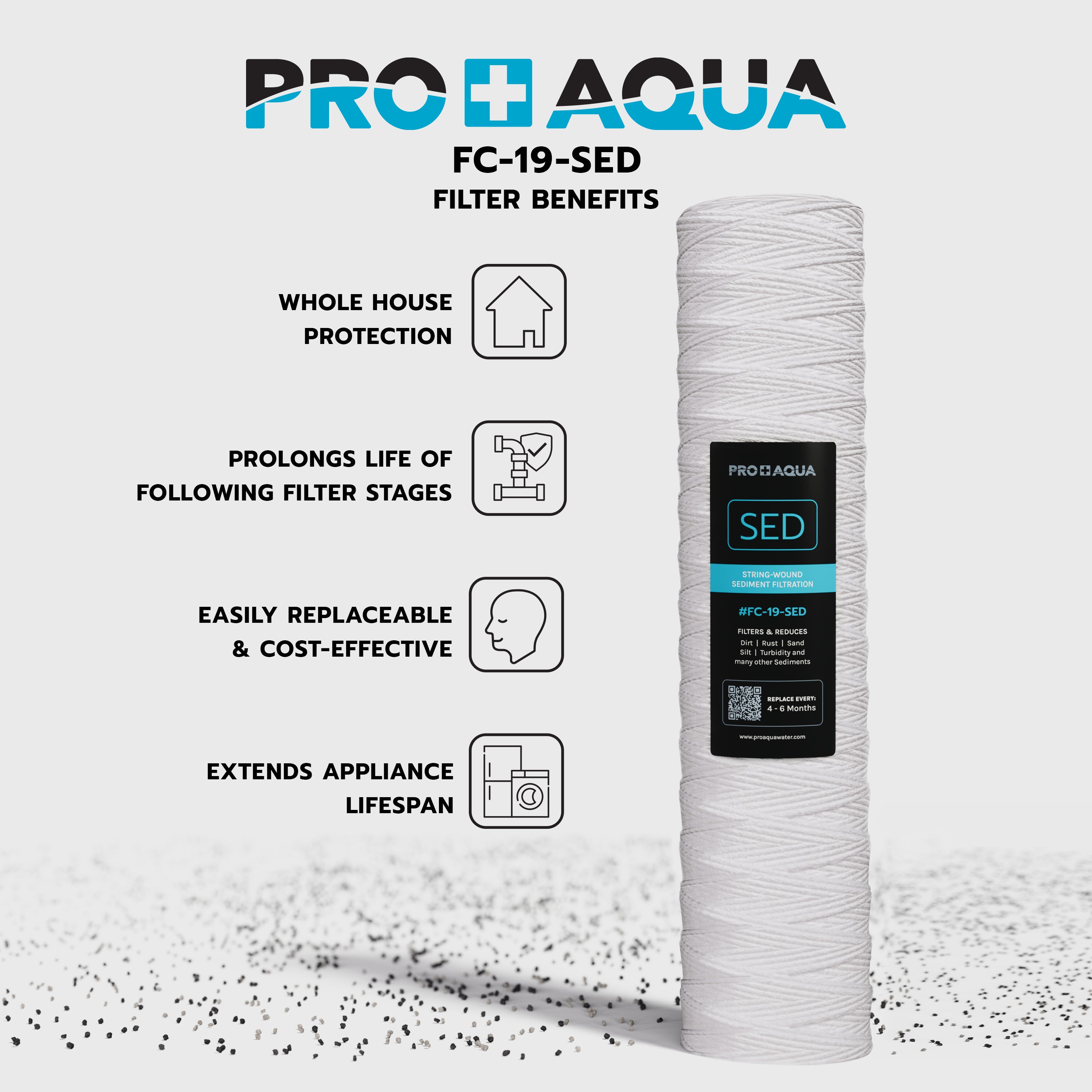 Whole House 5-Micron String-Wound Sediment Water Filter