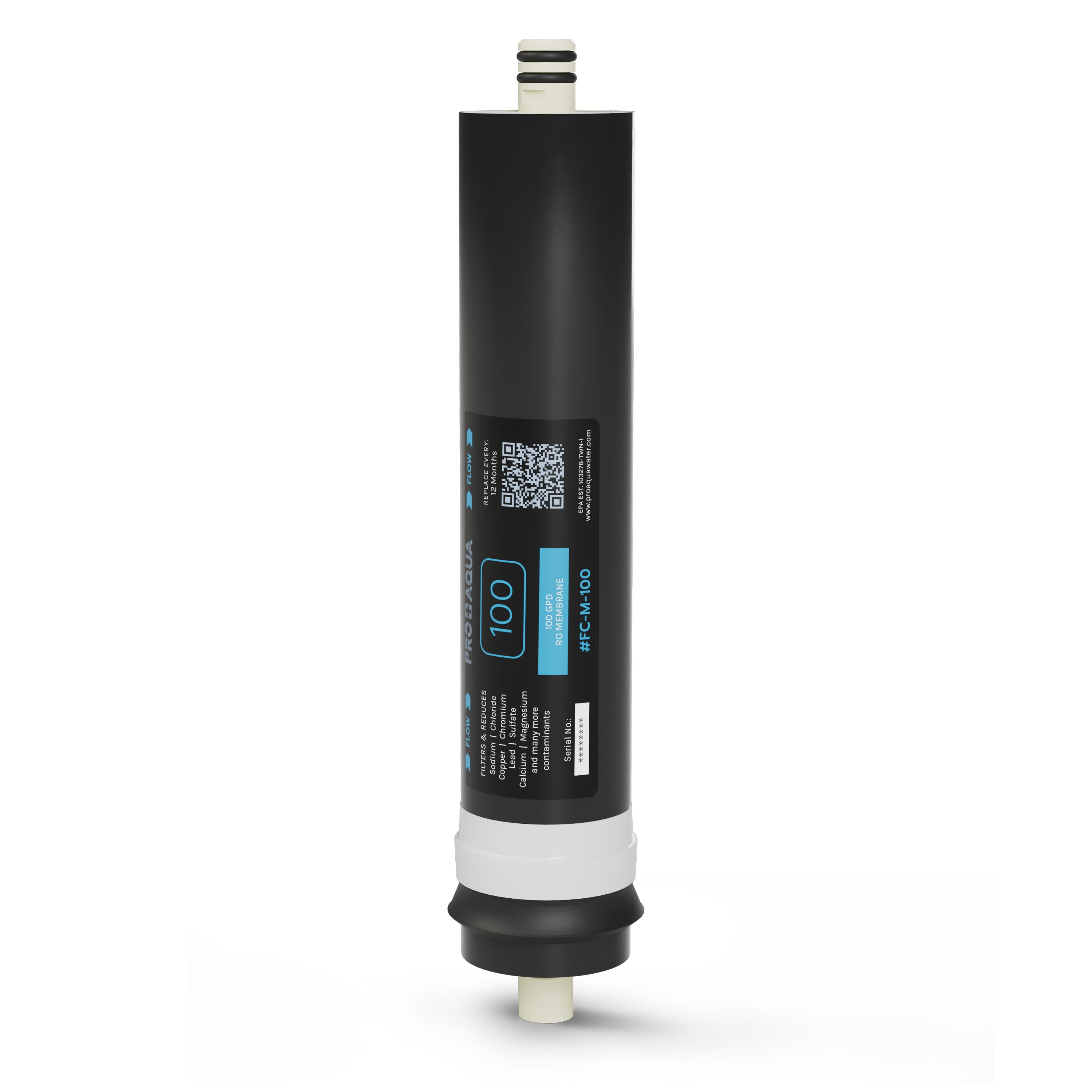 100 GPD 12" Reverse Osmosis Standard Membrane