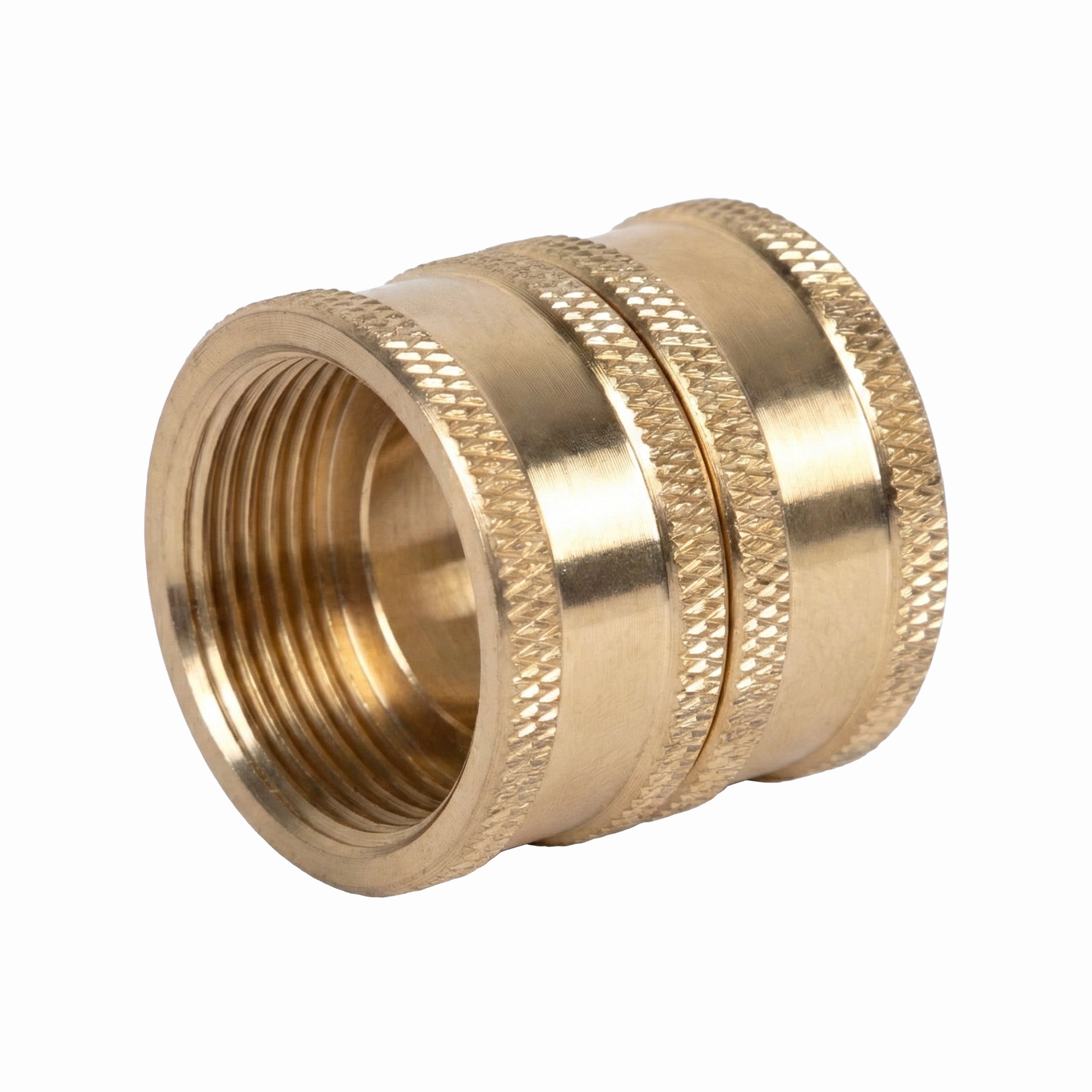 3/4" Brass Garden Hose Dual Swivel Female Connector for Male Hose to Male Hose