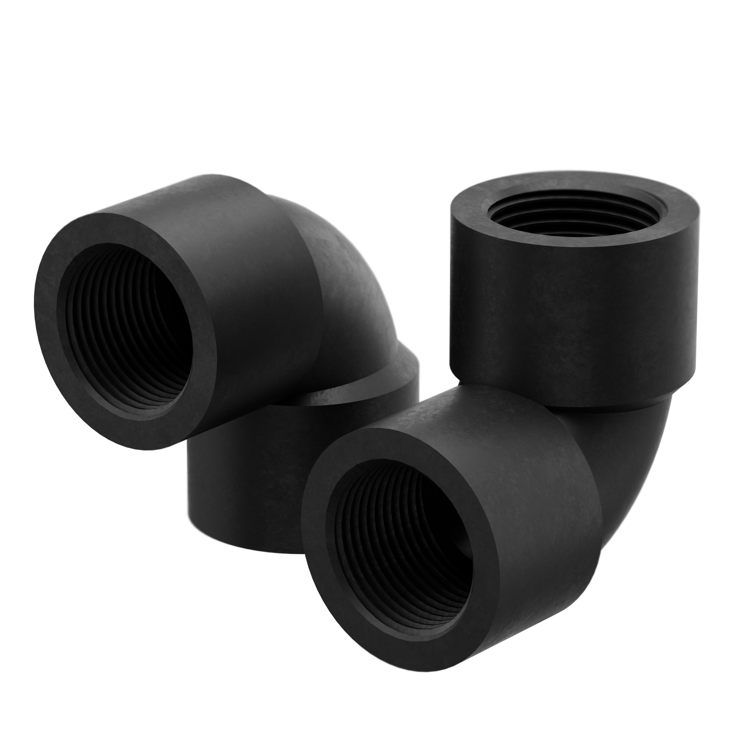 3/4" x 3/4" FNPT SCH 80 Elbow Fitting, Black