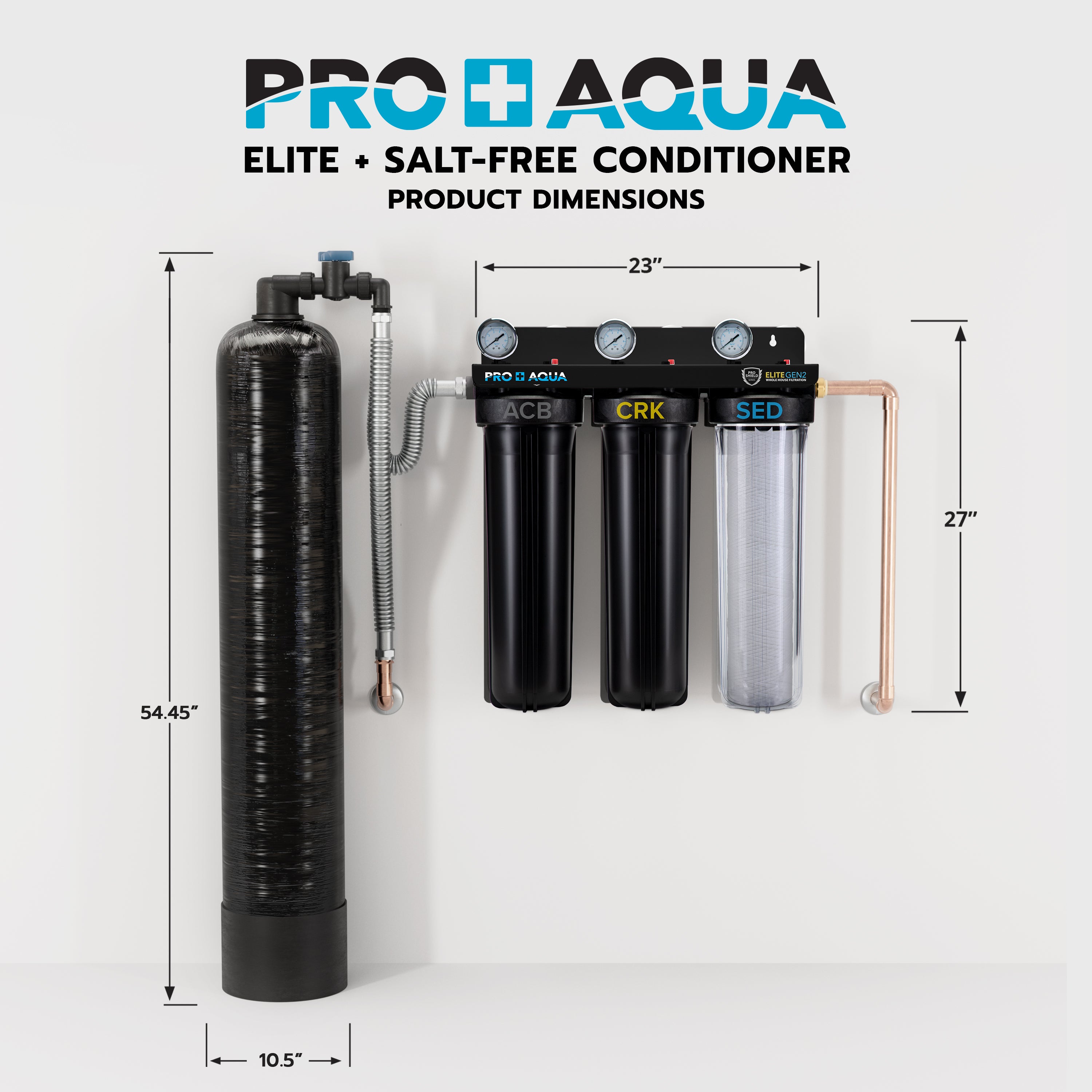 10 GPM Salt-Free Whole House Softener with 3-Stage Well Water Filter System