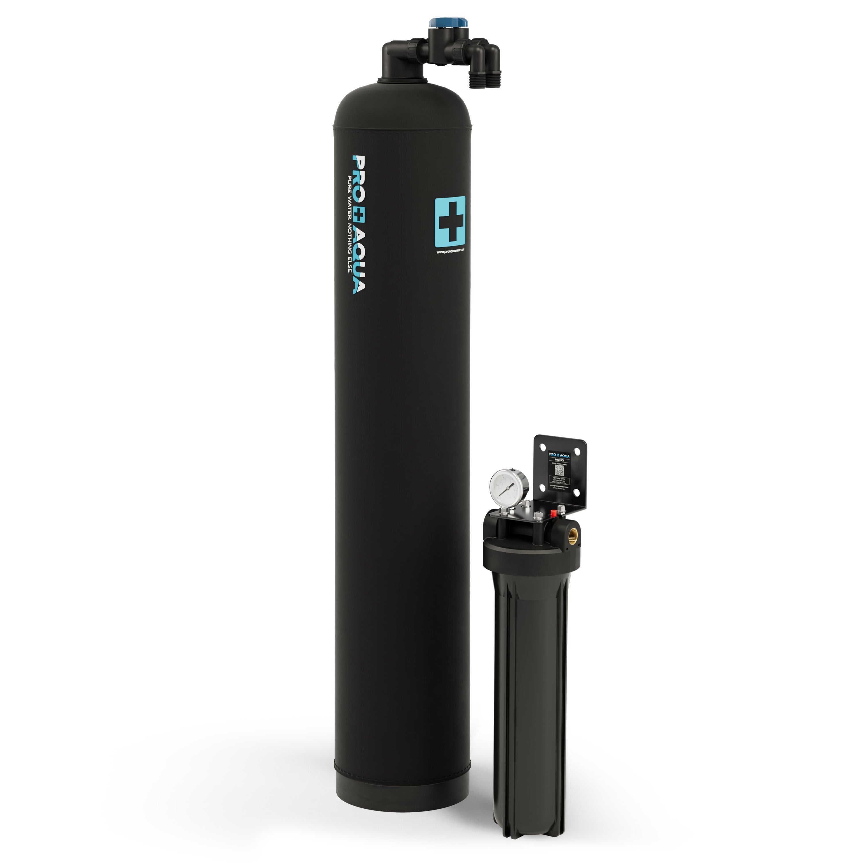 15 GPM Salt-Free Whole House Water Softener with Single-Stage Carbon Filter System