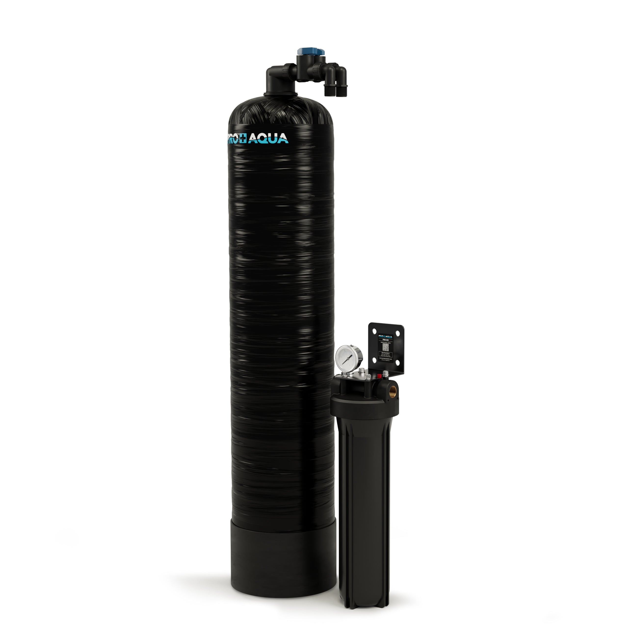 20 GPM Salt-Free Whole House Water Softener with Single-Stage Carbon Filter System