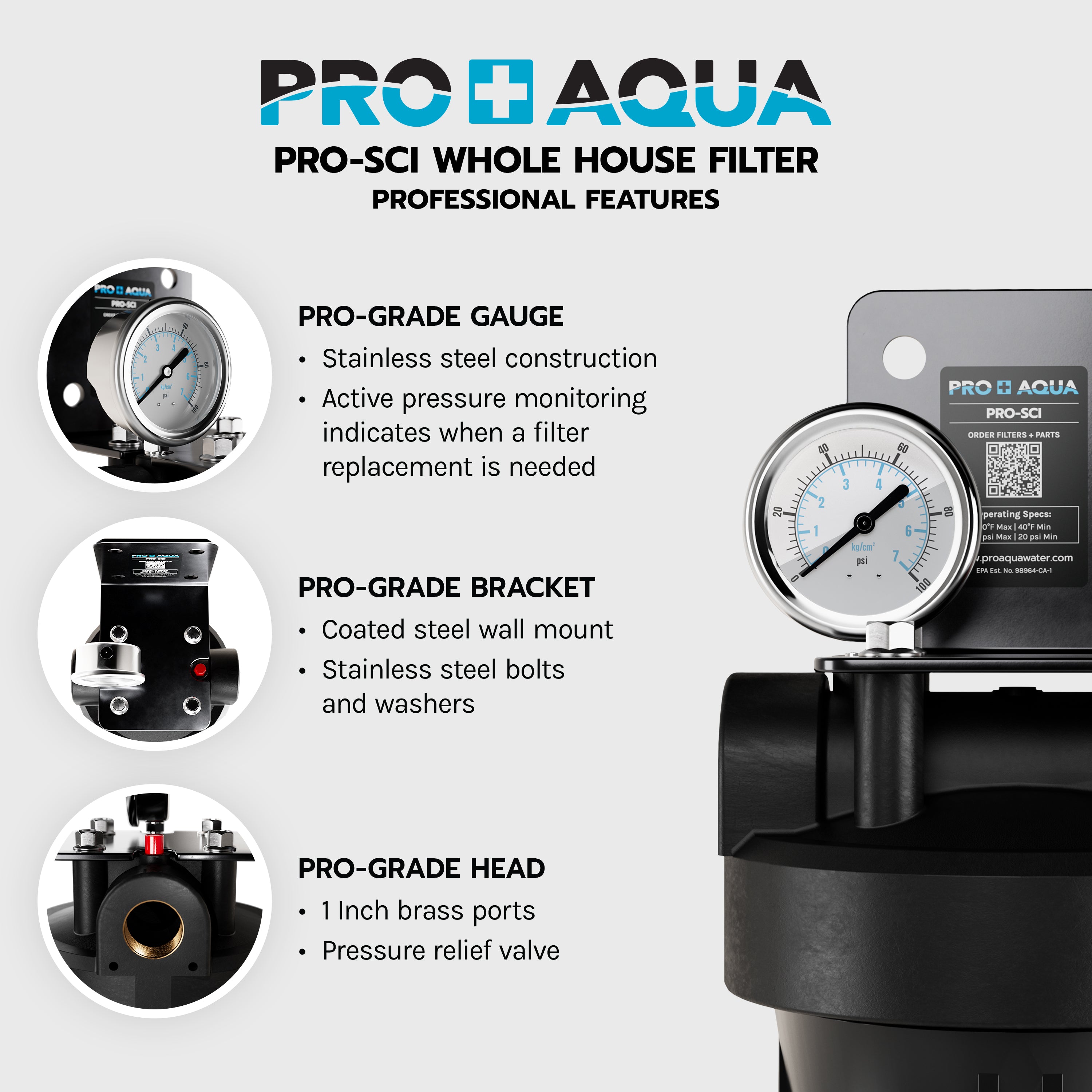 Single-Stage Carbon Infused Whole House Water Filter System