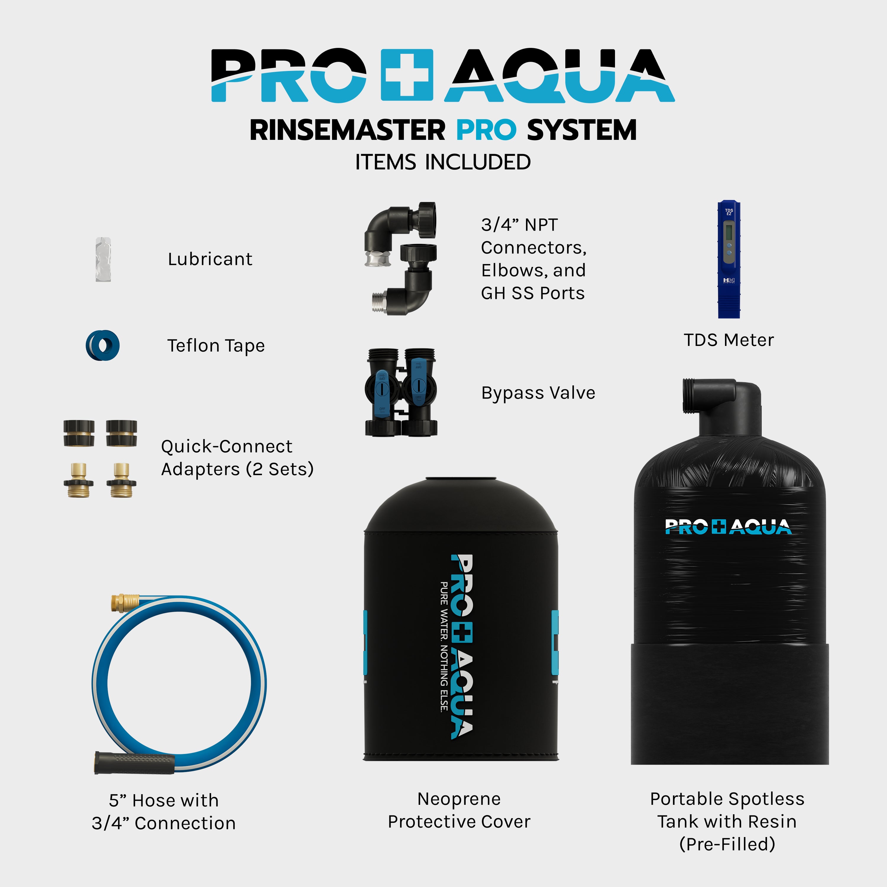 RinseMaster PRO | Portable Spot-Free Deionizer System | 3,100 Gallon