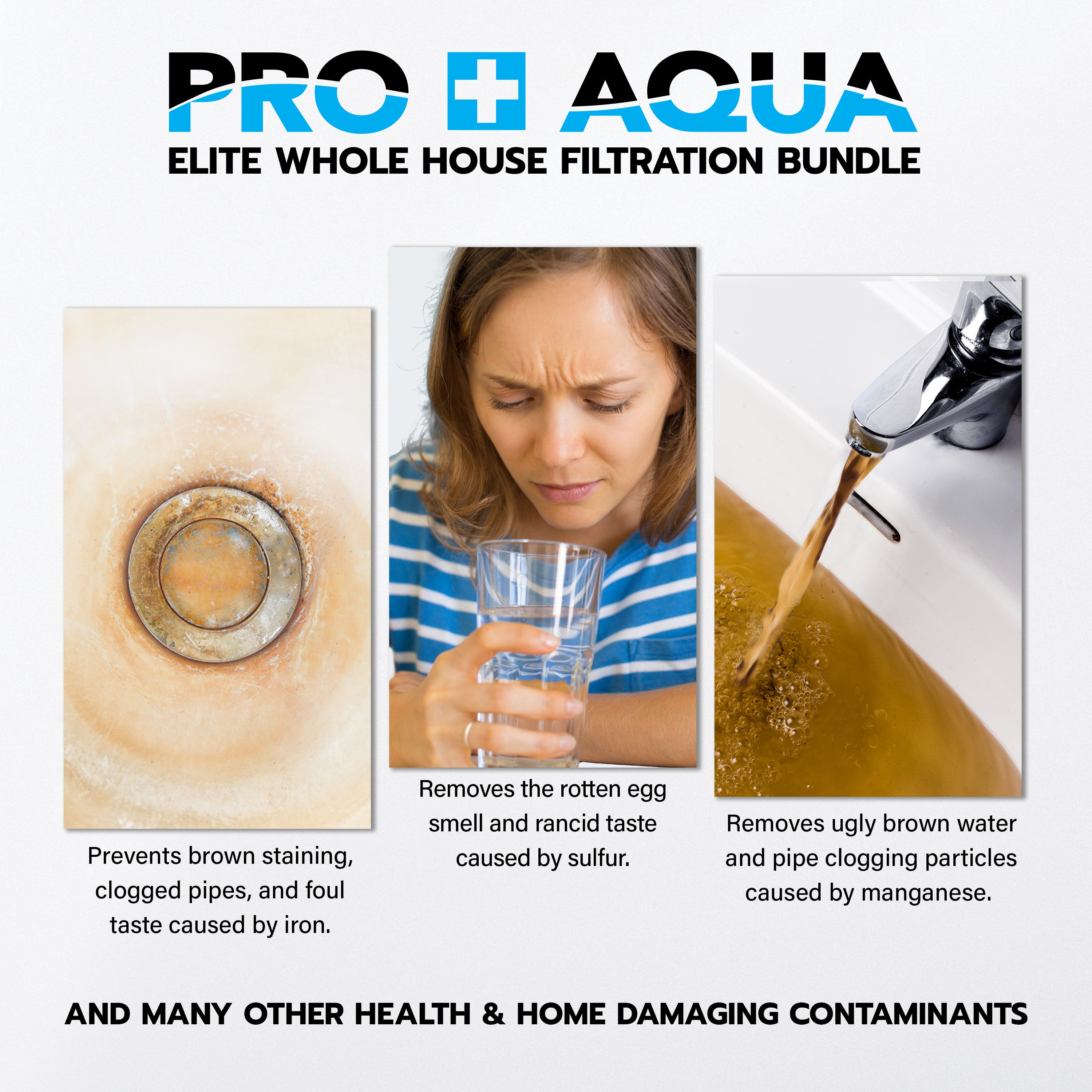 Three System Bundle | 80,000 Grain Softener, Well Water Iron/Odor Filtration and 3-Stage Filter