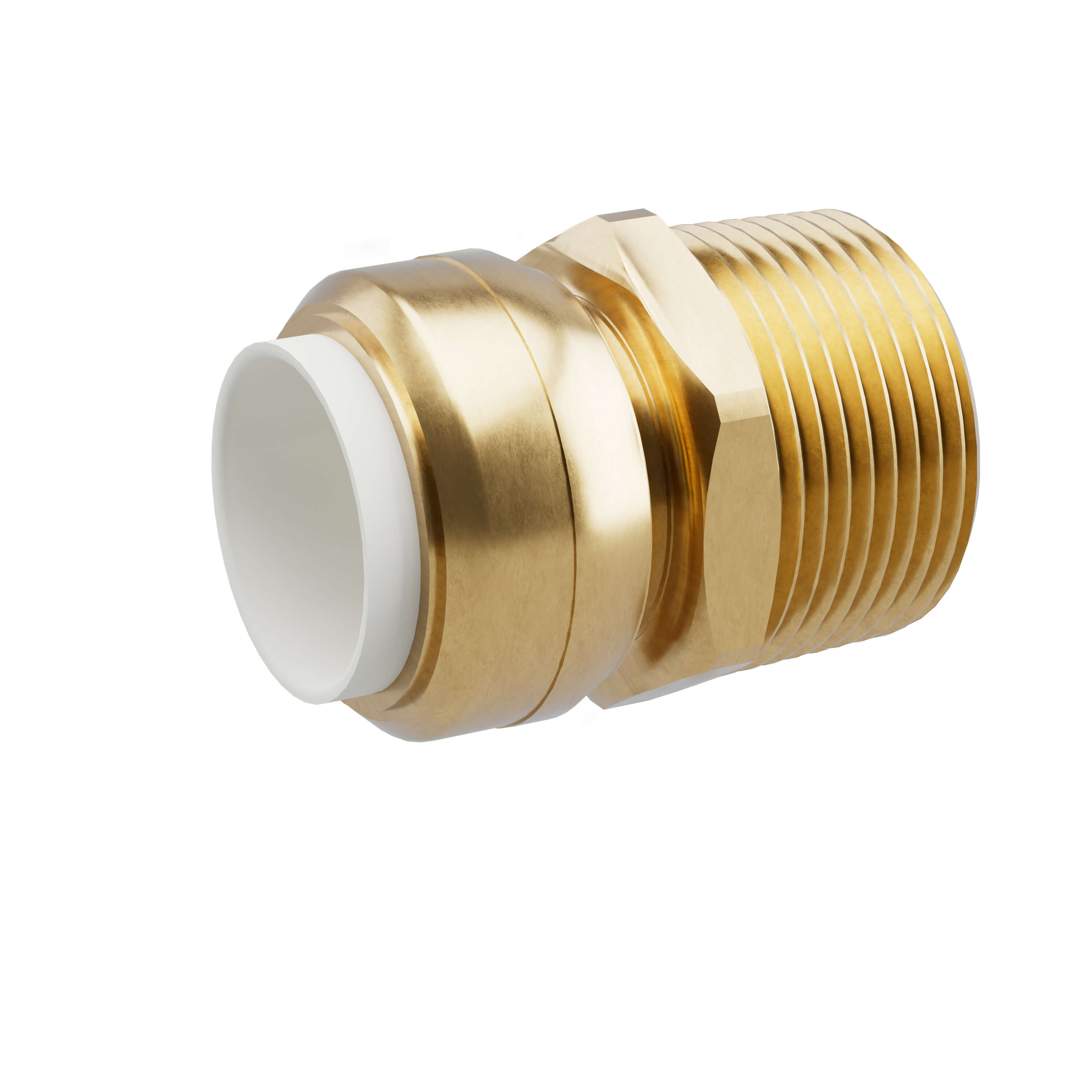 Brass Adapter 1" Male Thread to 3/4" Female Push In Fitting