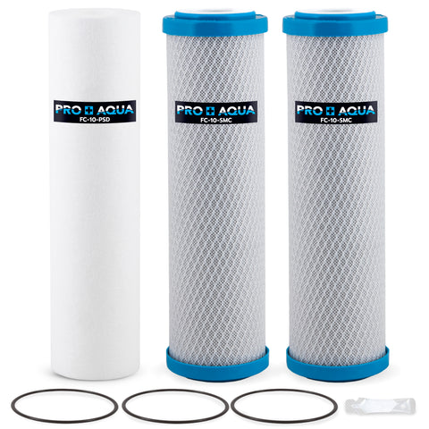 Reverse Osmosis Double Capacity Replacement Pre-Filter Set, Stage 1-3, Standard Size