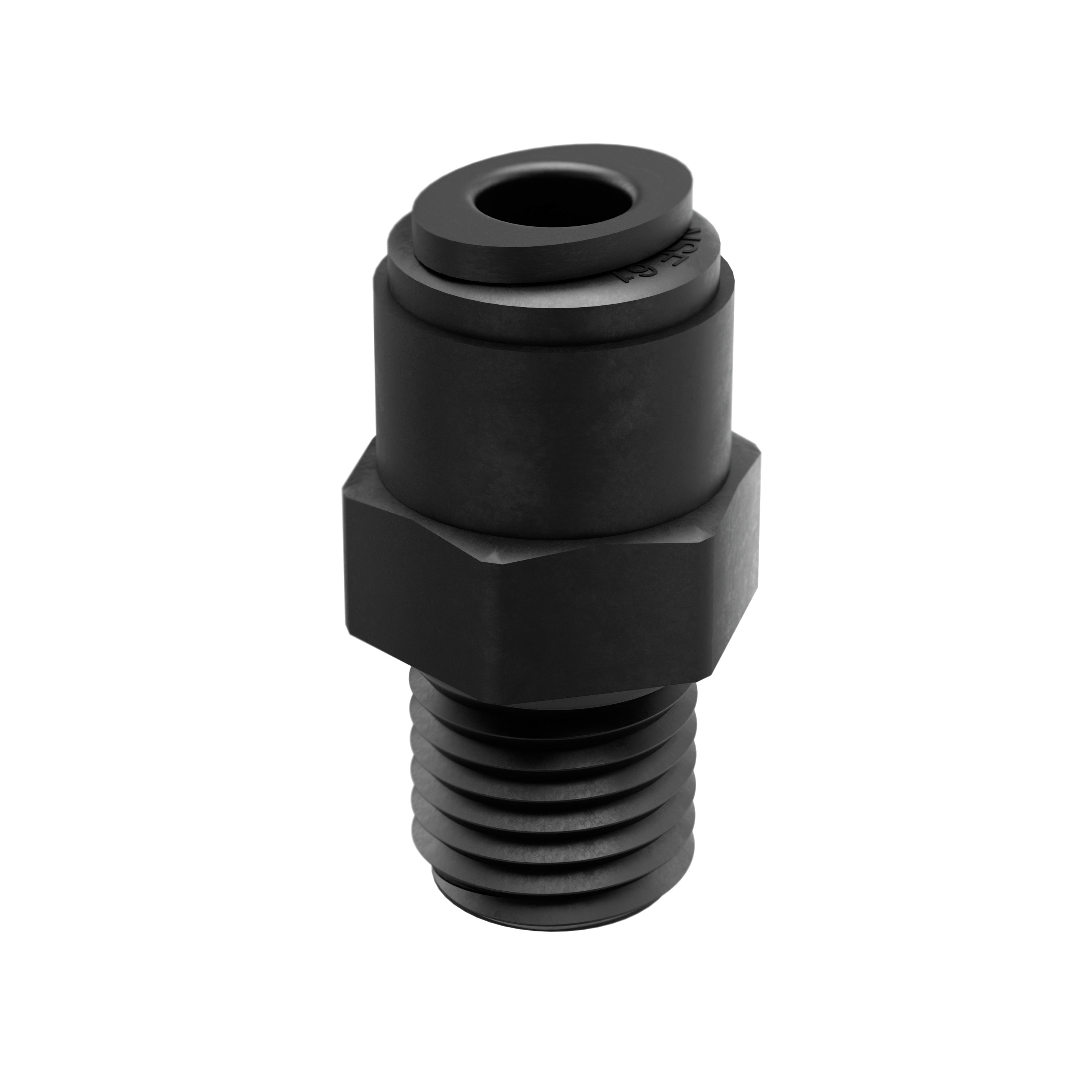 1/4" O.D. QC x 1/4" MNPT Polypropylene Adapter Fitting