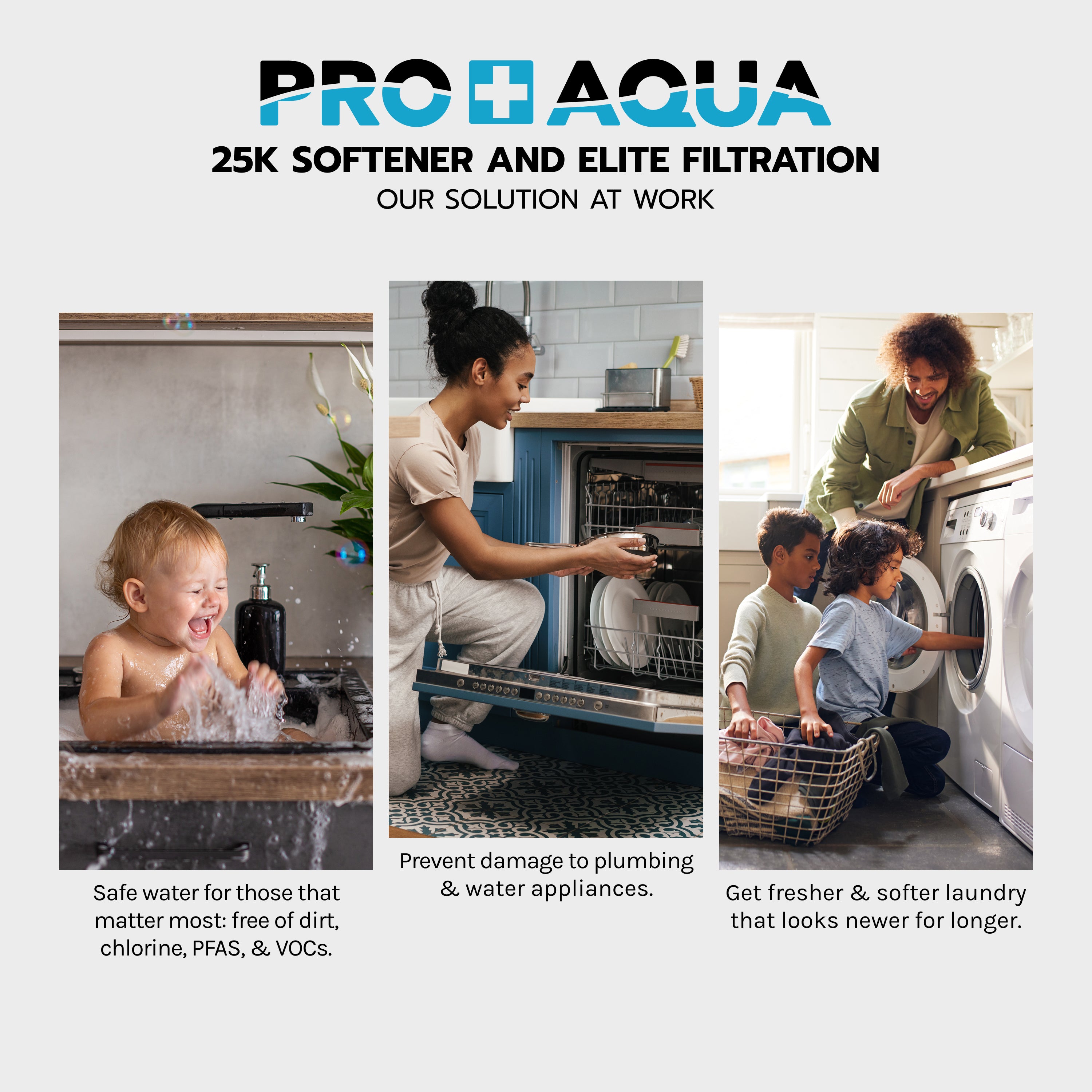 Whole House Water Filtration System + 25,000 Grain Water Softener | Bundle
