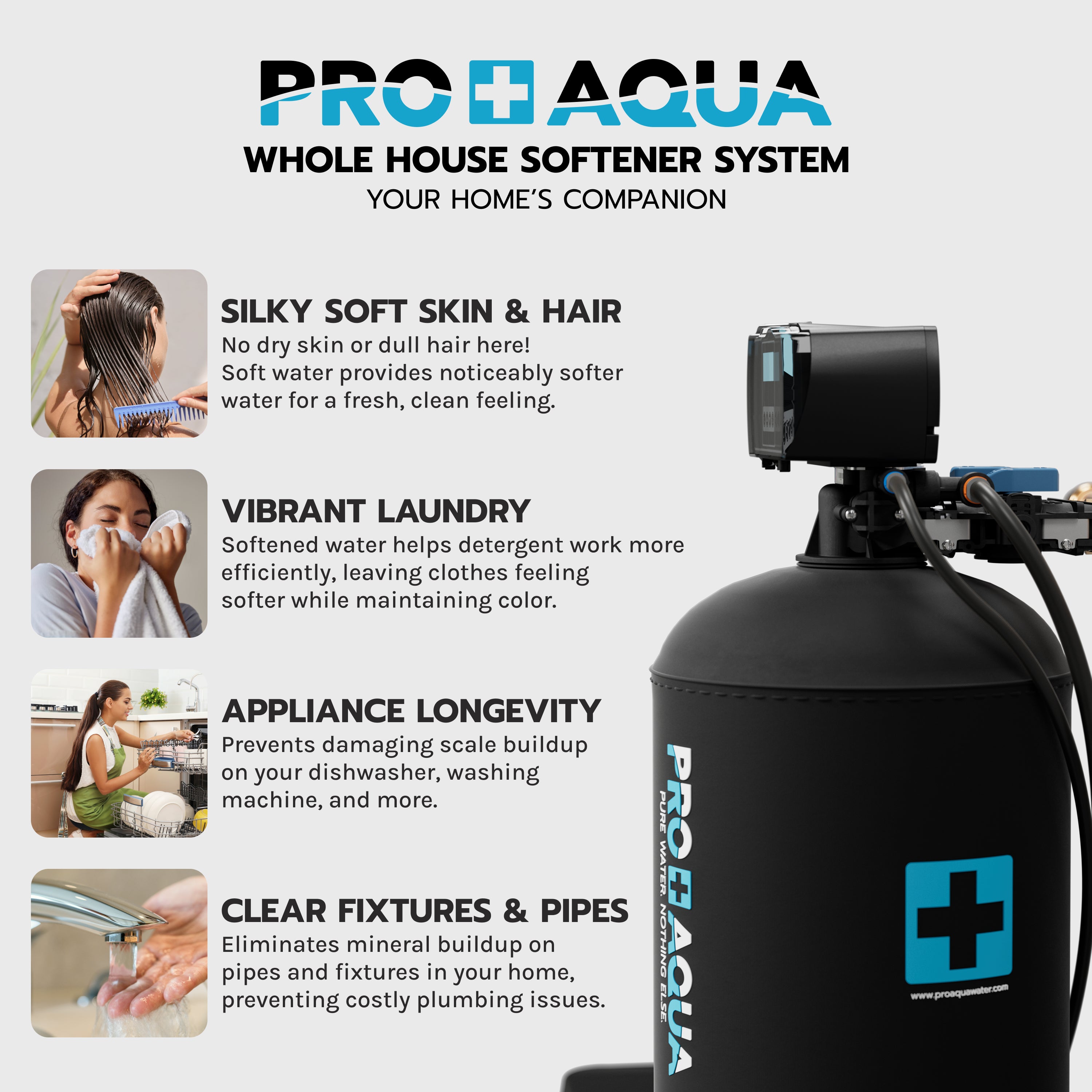 Whole House Water Filtration System + 25,000 Grain Water Softener | Bundle