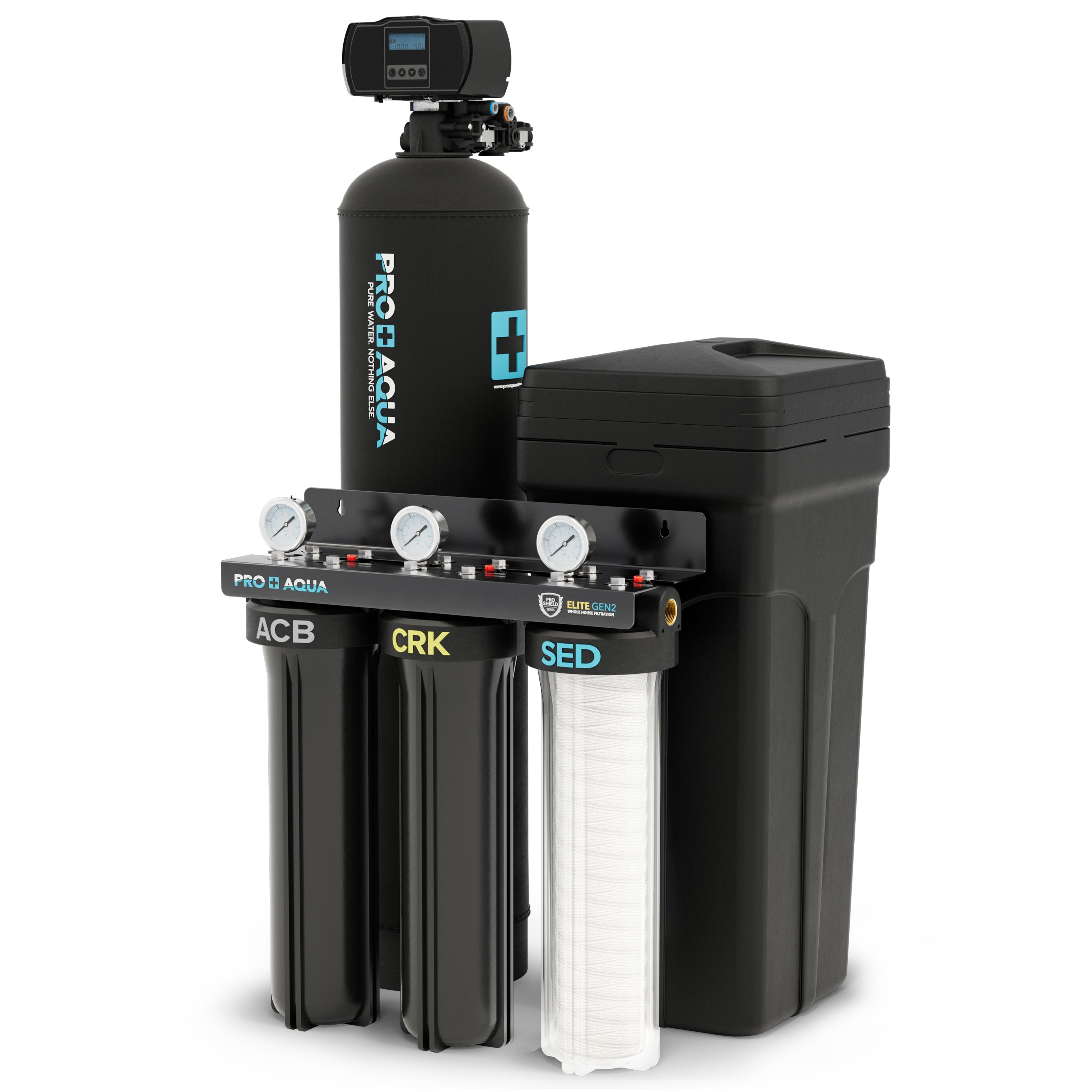 Whole House Water Filtration System + 35,000 Grain Water Softener | Bundle