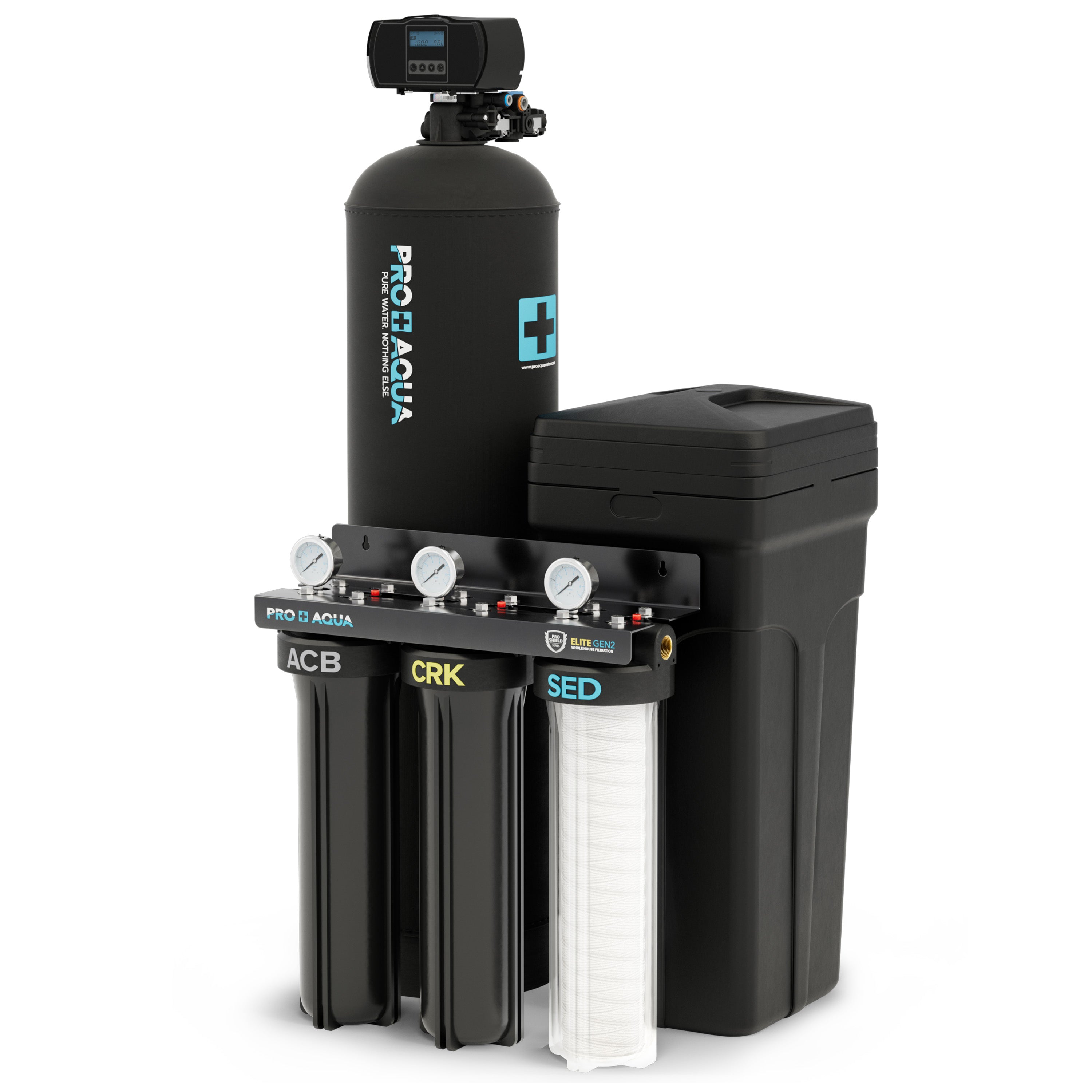 Whole House Water Filtration System + 45,000 Grain Water Softener | Bundle