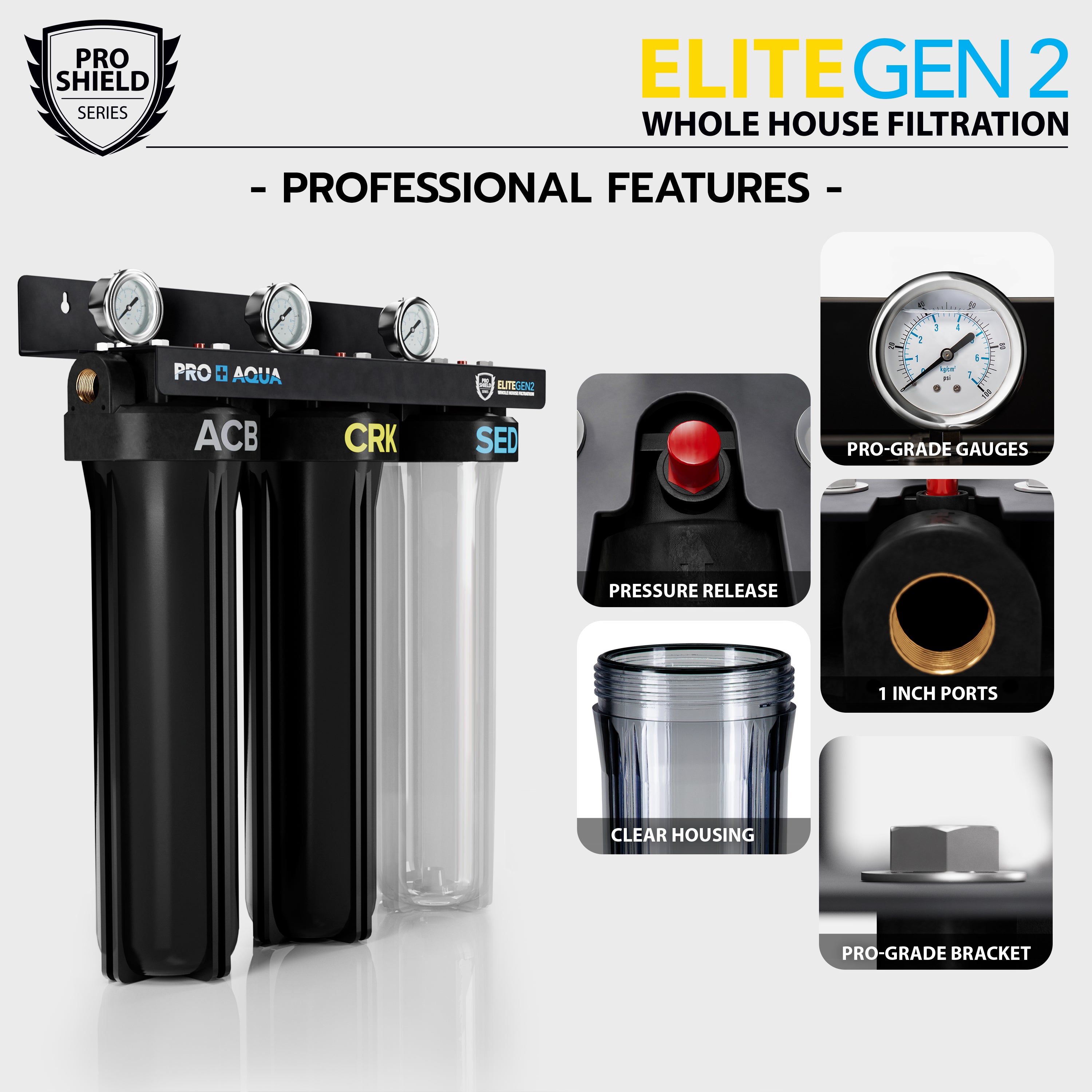 ELITE GEN2 | 3-Stage Whole House Well Water Filter System