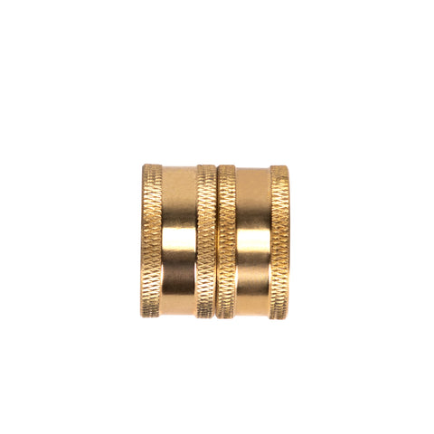 3/4" Brass Garden Hose Dual Swivel Female Connector for Male Hose to Male Hose