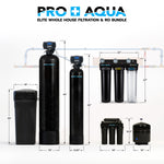 PRO+AQUA ELITE Well Water Filter Softener Bundle Plus Reverse Osmosis Drinking System